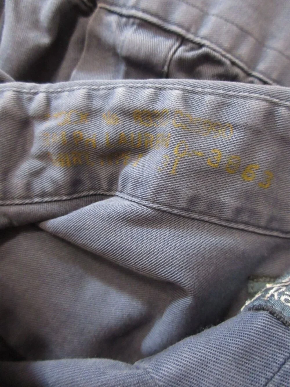VGT Polo Ralph Lauren Shirt 2XB Big Navy Button Up Workwear Utility Y2K